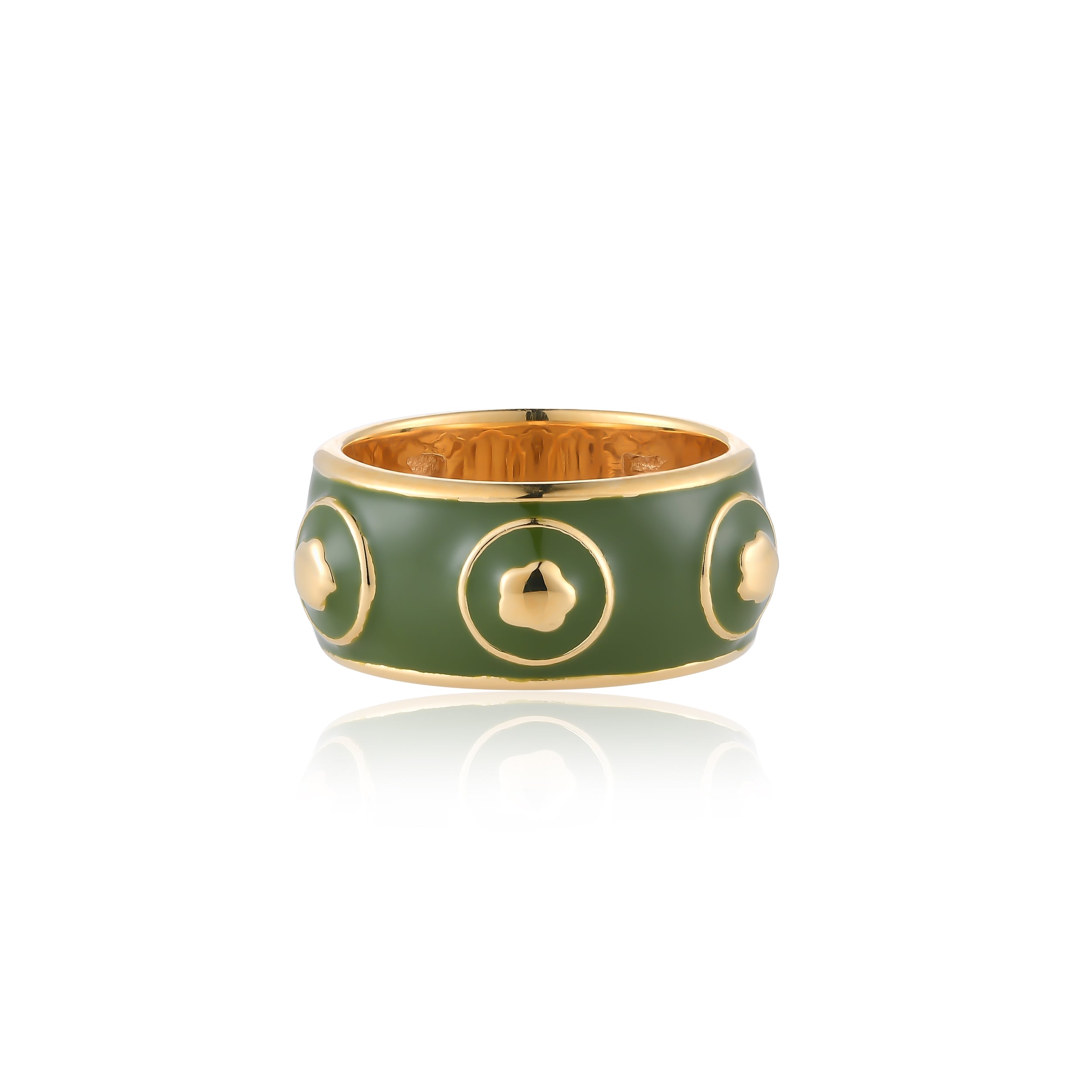 Olive Green Bloomelle Ring