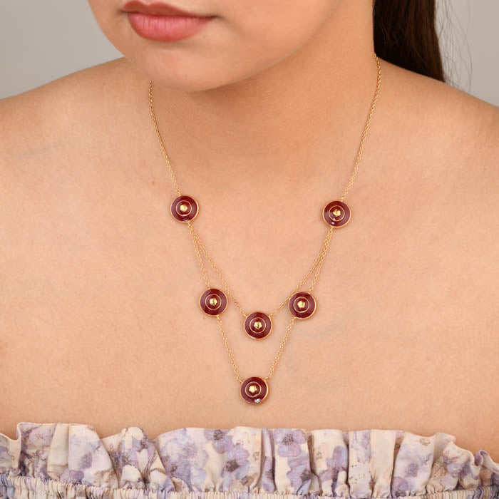 Bloomelle Layered Necklace – Mulberry