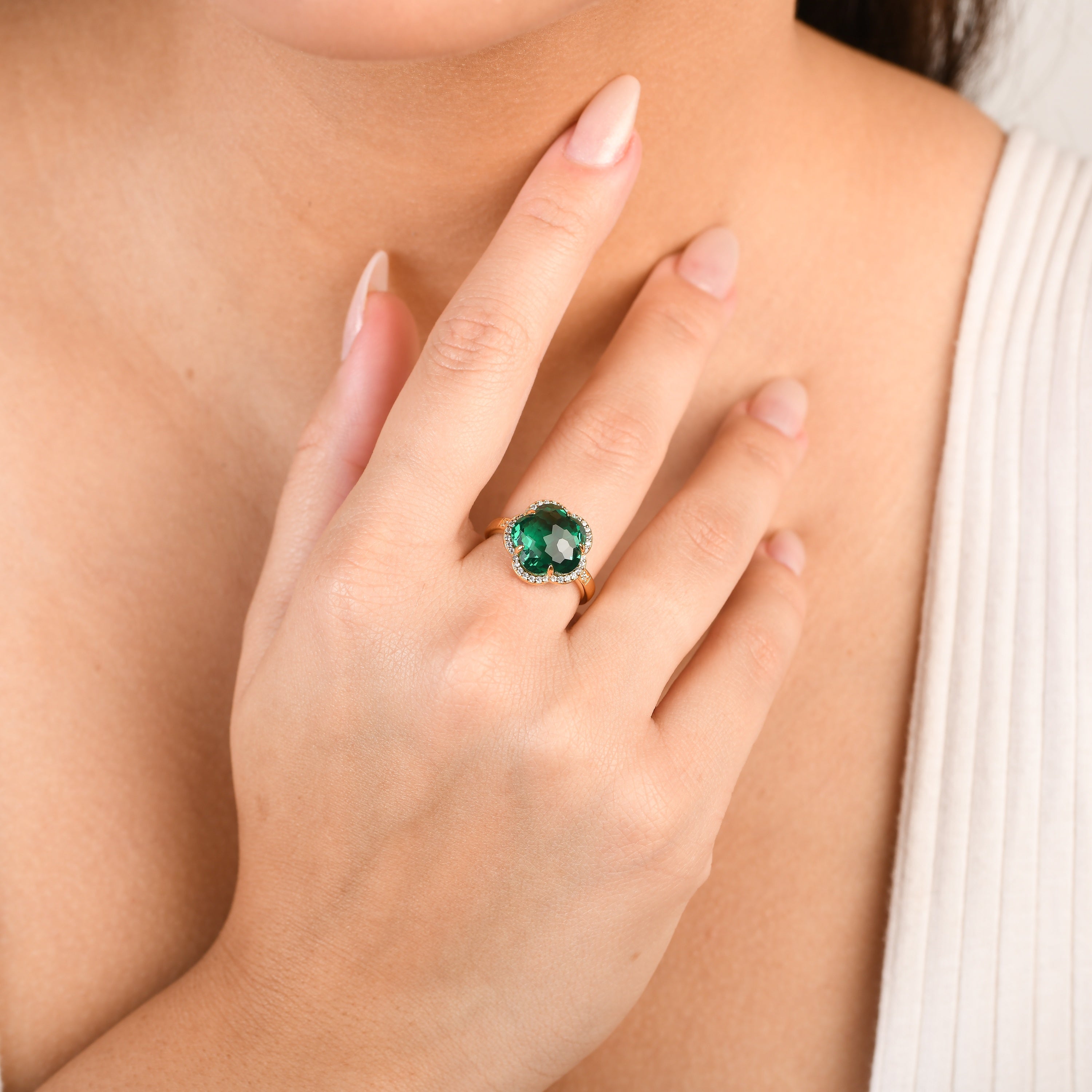 Bloom Emerald-Inferno Ring