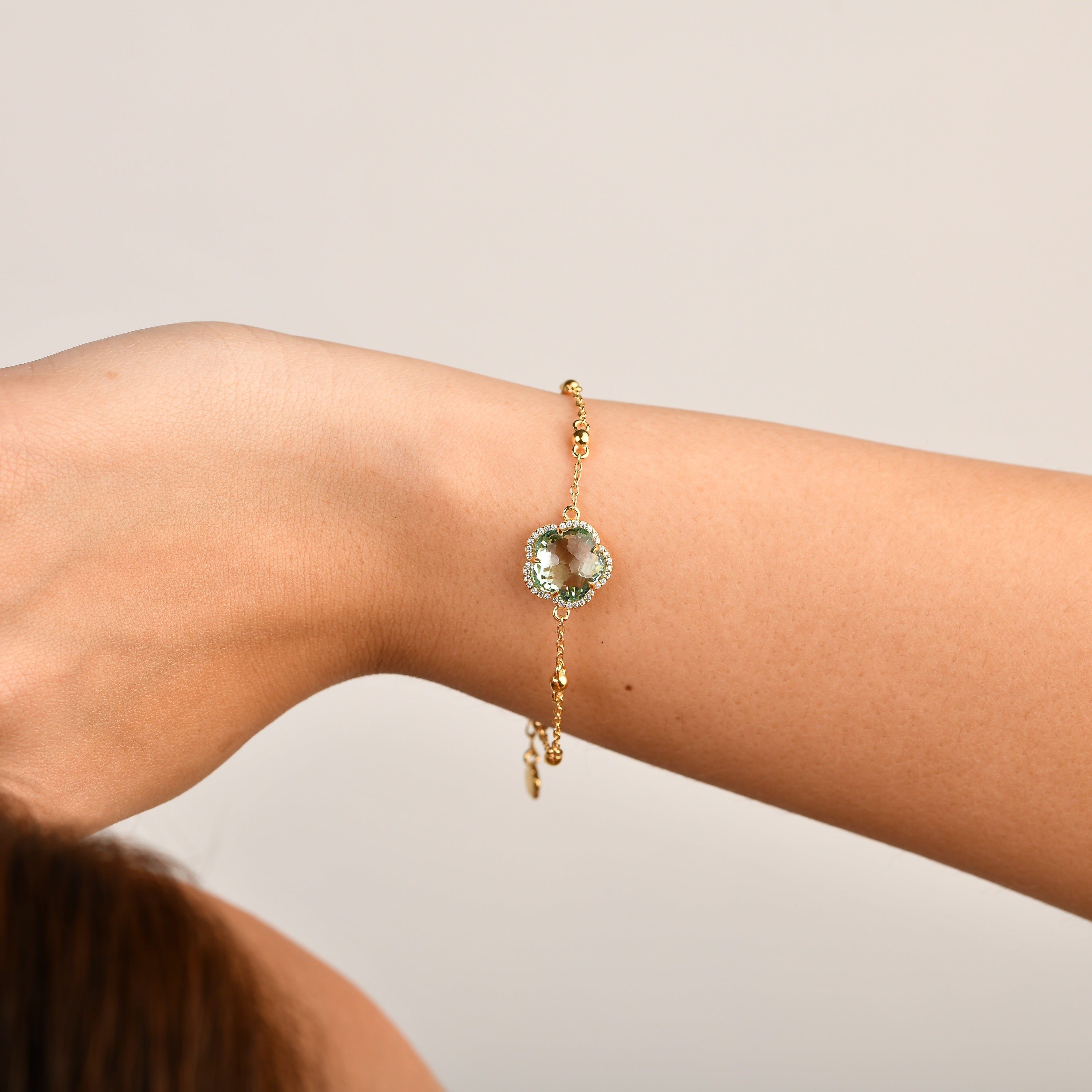Bloom Prasiolite-Verre Bracelet