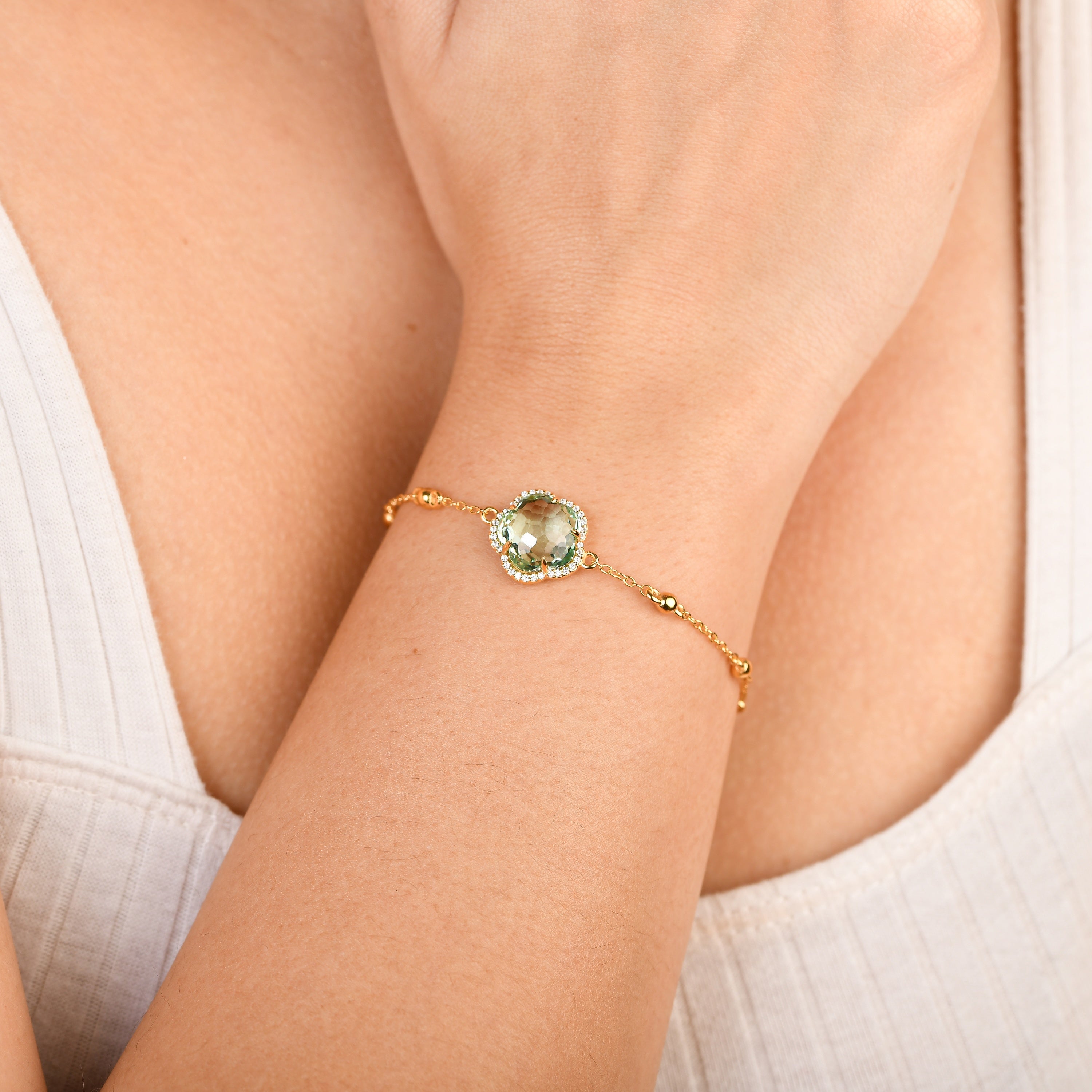 Bloom Prasiolite-Verre Bracelet