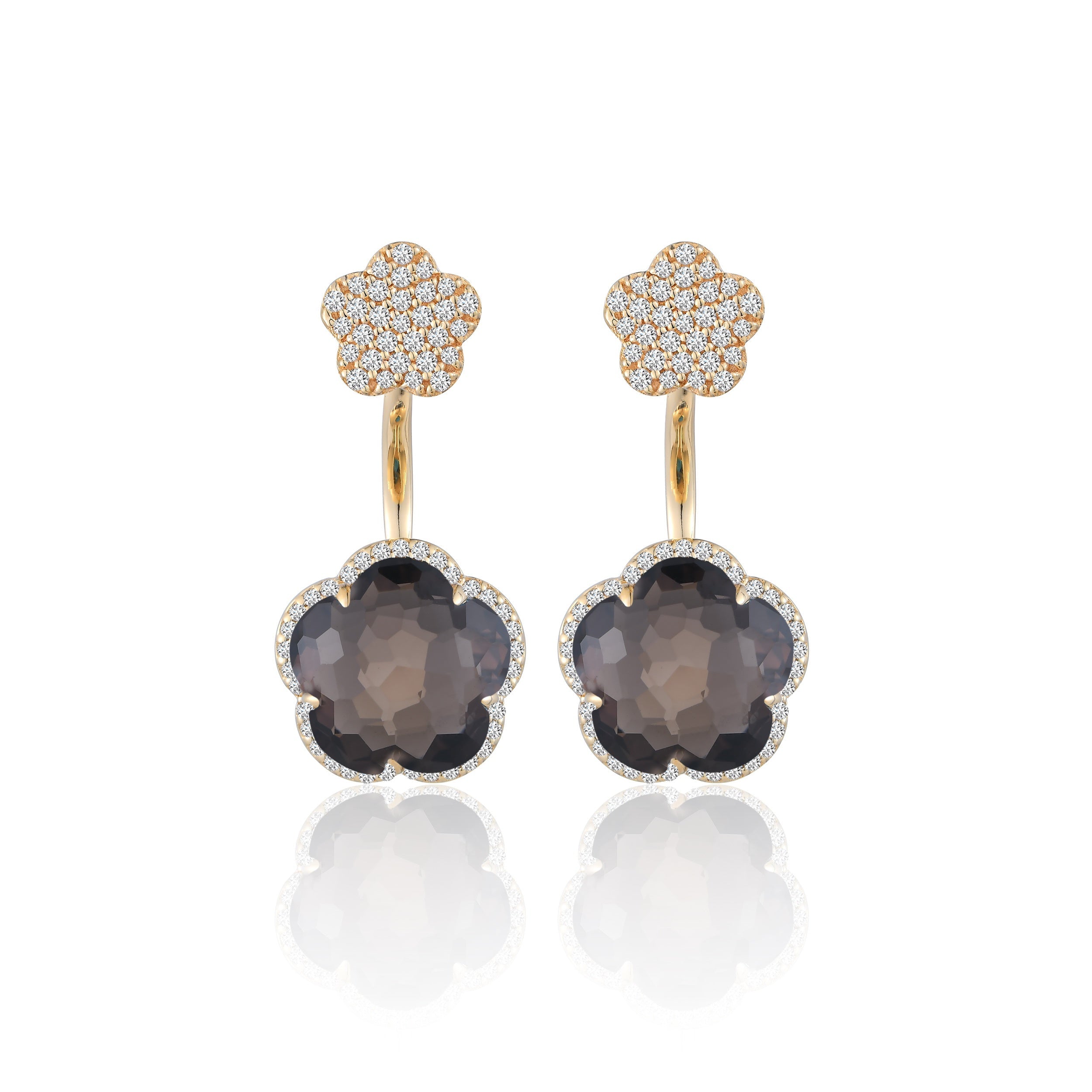 Bloom Smoky Quartz Drop Earrings
