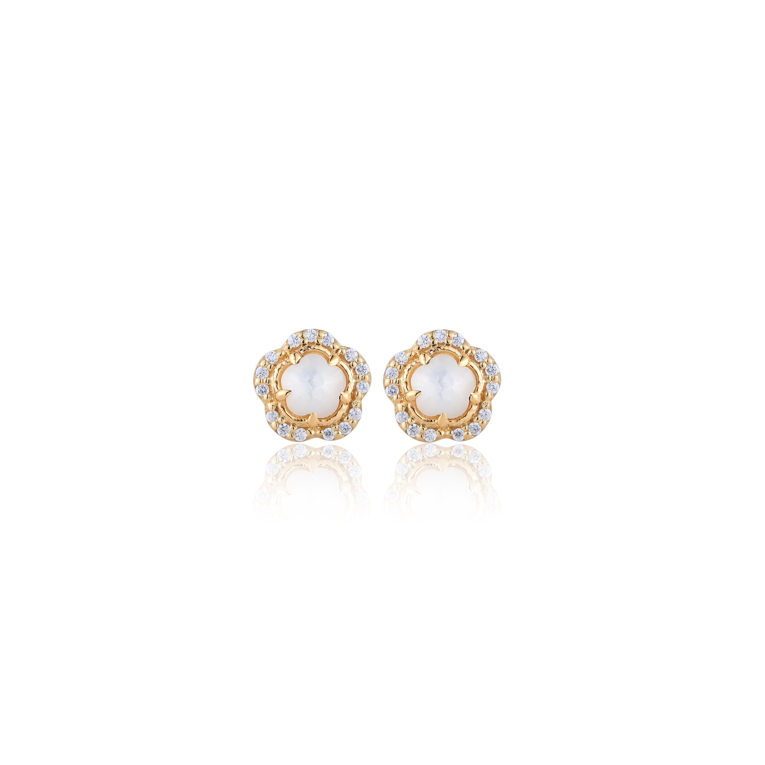 Blossom Mother of Pearl Stud Earrings