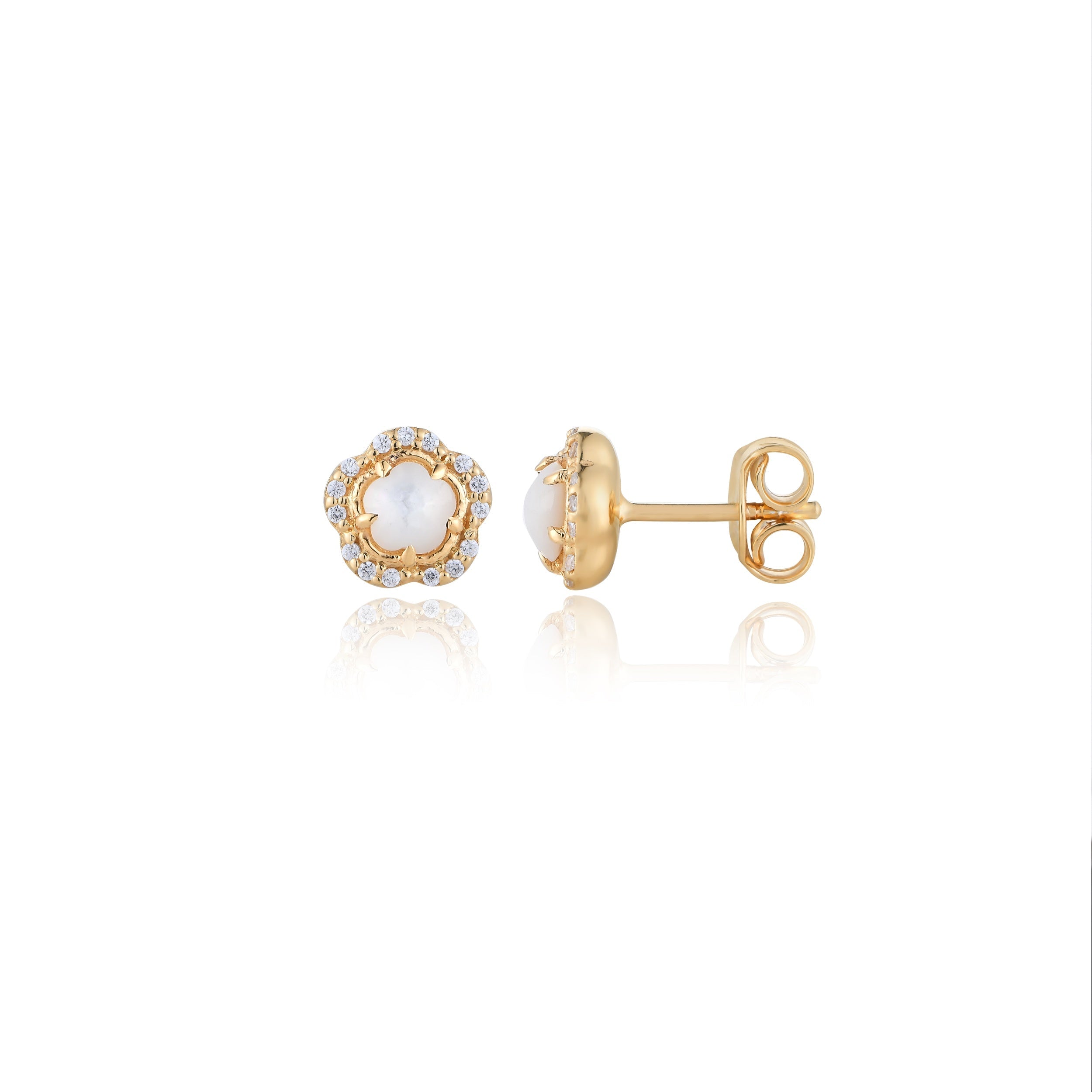 Blossom Mother of Pearl Stud Earrings