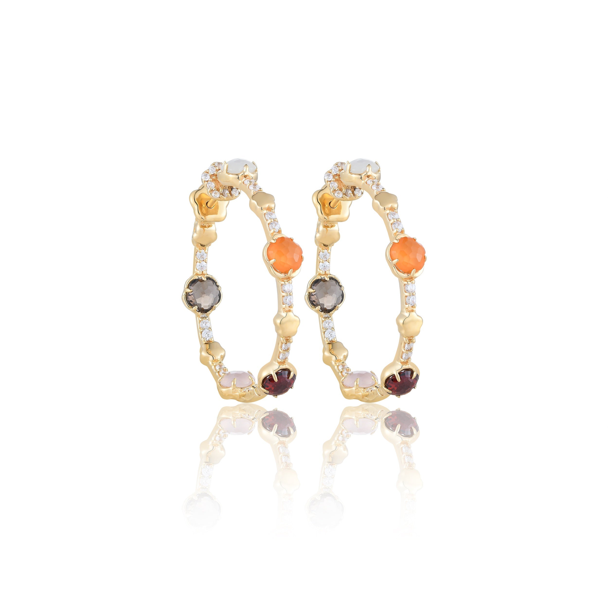 Blossom Rosette Hoop Earrings