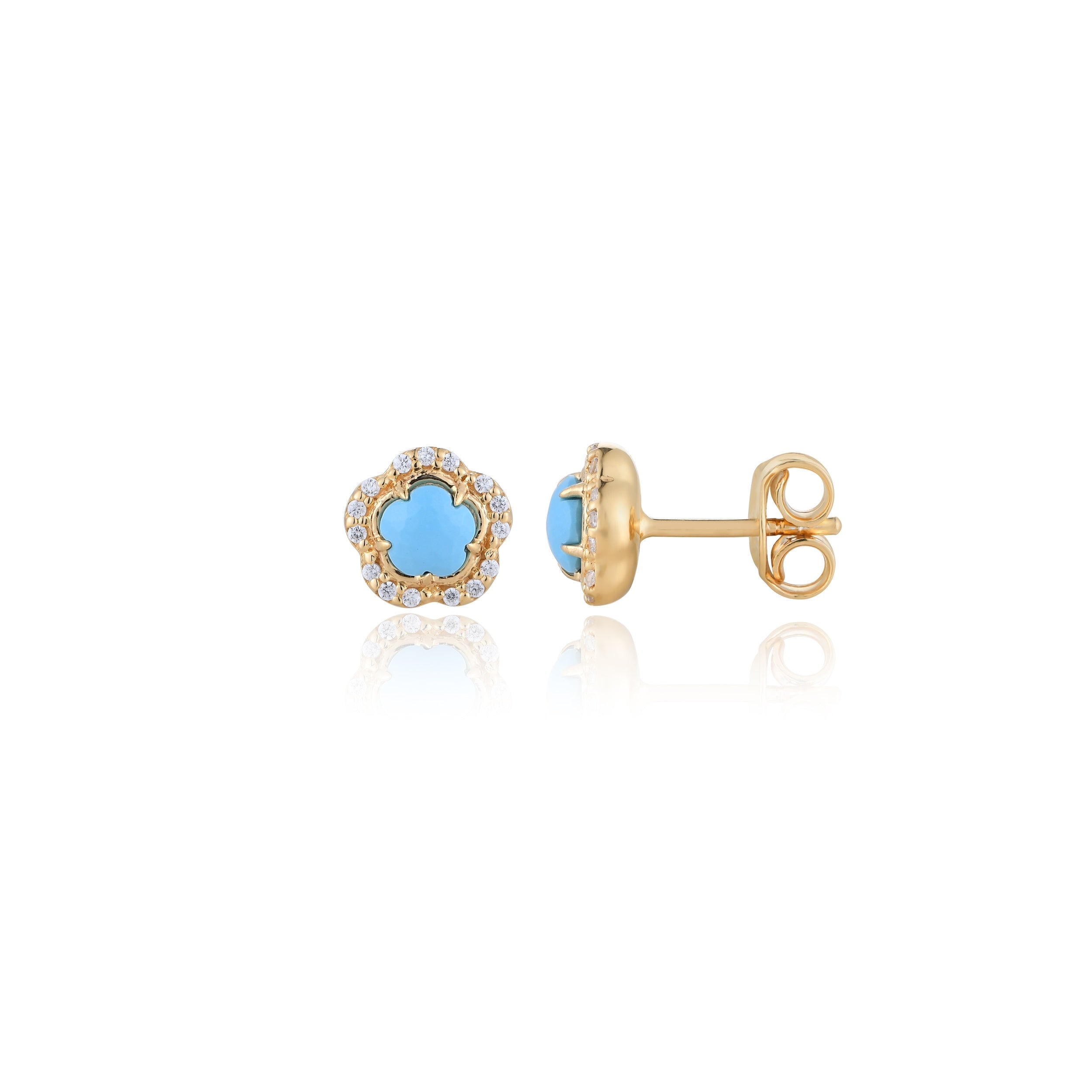 Blossom Turquoise Stud Earrings