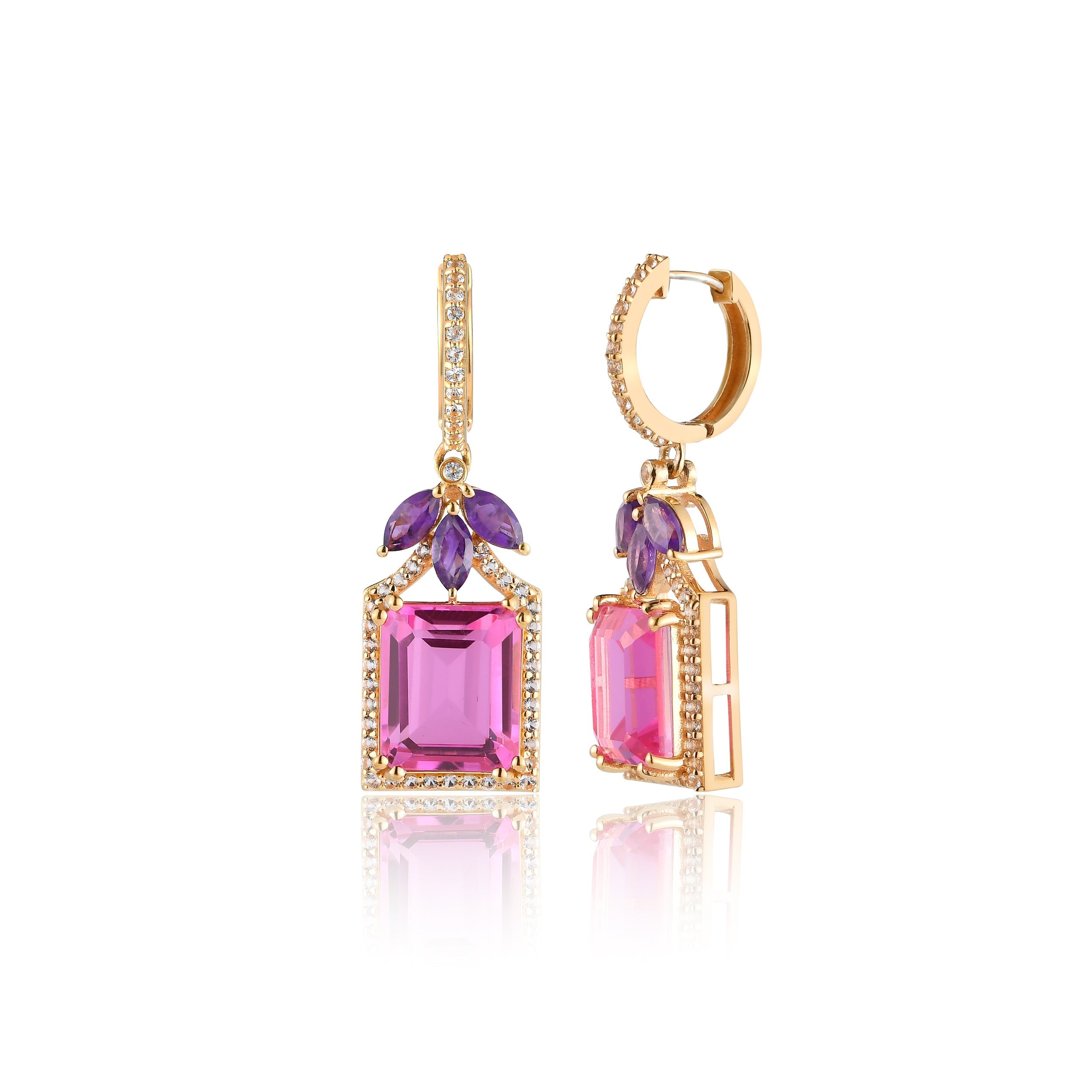 Orchid Amethyst Quartz Drop Earrings